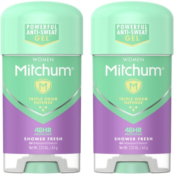 Mitchum Advanced Women Gel Anti-Perspirant & Deodorant, Shower Fresh 2.25 Ounces each (Value Pack of 2)
