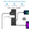 CCCEI Recessed Power Strip with 45 W USB C Port,