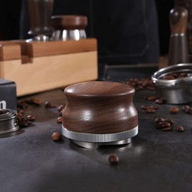 Sesama Wooden Coffee Distributor & Tamper Distribution Coffee Leveler Fits for 54mm Breville Portafilter,Professional Espresso Hand Tampers