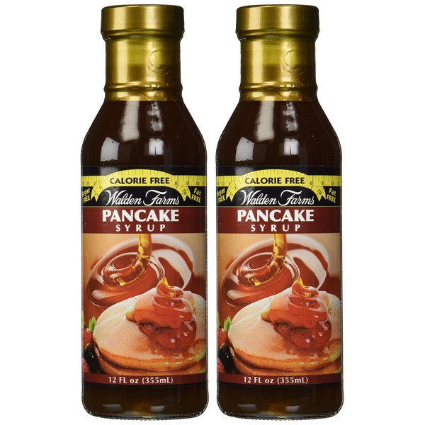 Walden Farms Pancake Syrup, 12 oz, 0g Net Carbs Keto Friendly, Non-Dairy, No Gluten, Sugar Free, Sweet and Delicious Flavor for Pancakes, Waffles, French Toast, 2 Pack