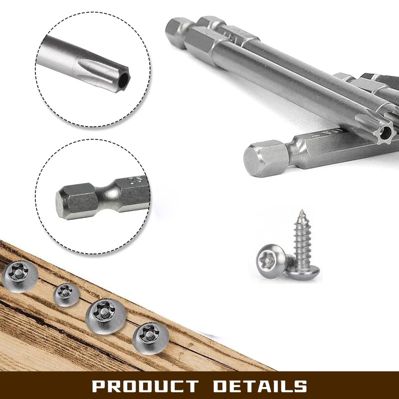 11-Piece 100 mm Torx Screwdriver Bit Set – Magnetic Star