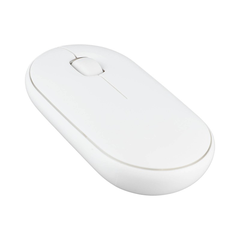 Wireless Mouse White 2.4G BT Mode Ultra Slim Silent Optical