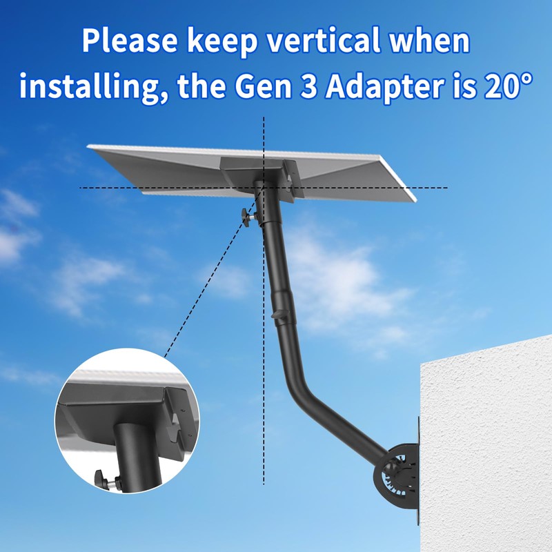 Gen 3 Mount for Starlink, Adjustable Mounting Kit Compatible with