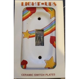 JASCO Vintage Jasco Rainbow Star Heart Pride Ceramic Single Light Switch Cover Plate