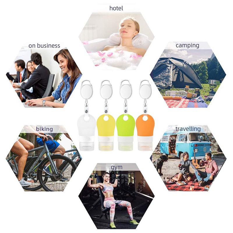 3Pcs Portable Hand Sanitizer Dispenser Travel Bottles Empty Bottles for
