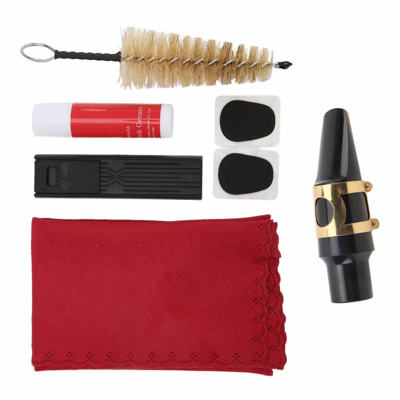 Tenor Saxophone Mouthpiece Kit Mouthpiece with Plastic Cap Cleaning Brush