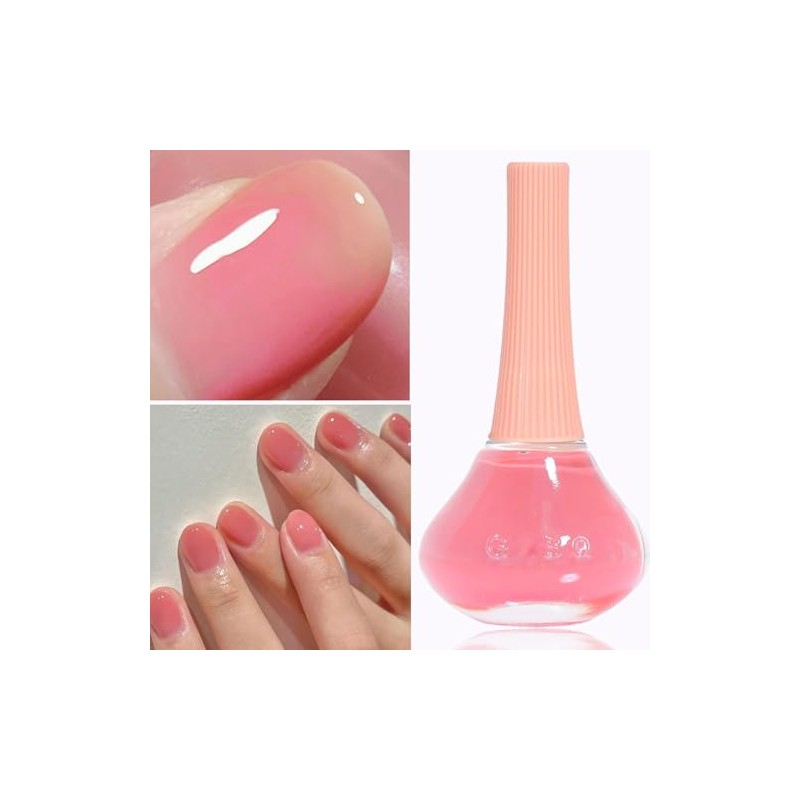 Esmalte de uñas rosa transparente, esmalte de uñas rosa transparente