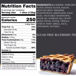 Andy Anand Sugar Free Blueberry Pie (2.9 lbs) Perfect for guilt-free celebration