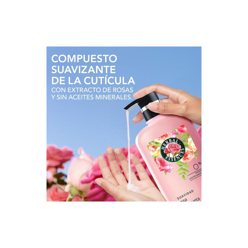 Herbal Essences Acondicionador Suavidad Rosa Mosqueta 600 ml