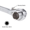 uxcell 19 x 22mm Hexagon Scaffold Podger Ratchet Spanner Ratcheting