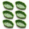 FoldTier 6 Pcs Tropical Leaf Shaped Ceramic Dip Bowls 1