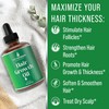 Hair Thickening and Moisturizing Serum - Vegan Scalp Treatment Oil