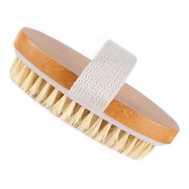 IWOWHERO Multifunctional Bath Brush with Natural Bristles Durable Skin Massage Shower Tool Easy to Hang and Dry for Body Scrubbing and Cleaning