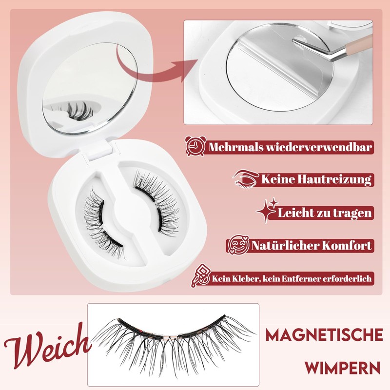 Higu clace Magnetic Eyelashes, Magnetic Eyelashes Without Eyeliner, Magnetic Eyelashes