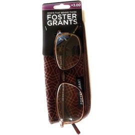 Foster Grant Tallulah Brown Reading Glasses with Case +2.75