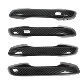 Car Exterior Door Handle Panel Carbon Fiber Style Outer Handle Cover Trim Sticker Replacement for Kia Niro SG2 2021 and Later