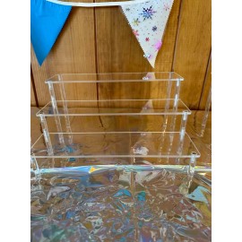 Aredpoook Acrylic Display Risers, 3 Tier Perfume Organizer 12 x 9 x 6 in.