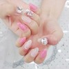 ❣️Pink pixie handmade nail tips ✨ - Long stiletto /