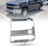 AUTOWIKI Chrome Headlights Trim Bezel for 2016-2019 Chevy Silverado 1500
