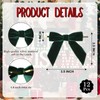 YKW 12 Pcs Green Velvet Christmas Bows for Christmas Tree,