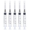100 Pack 3ml/cc Disposable Luer Lock Lab Syringes with 22Ga