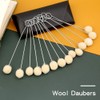 BUTUZE 50 Pcs Wool Daubers Wool Daubers Ball Brush Leather
