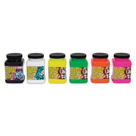 Chroma Acrylic Mural Paints - Neon, Set of 6, 16 oz Jars