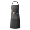 LivinEase Unisex Adjustable Bib Aprons - Stylish Charcoal Chef Aprons