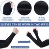 ZeeDix 8 Pairs Black Arm Sleeves UV Protection Cooling Arm