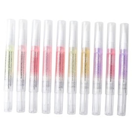 Gogogmee 10pcs Nutrient Oil Set Cuticle Oil Pens for Nail Manicure Cuticle Stick Portable Nail Nourishing Pen Random Style