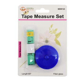 Uniware 2-Piece Tape Measure Set with Soft and Retractable Spring Tape Measure (60-Inch/1.5 Meter), Dual Sided