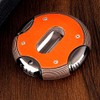 KEENSUN Round G10 V-Cut Cigar Cutter (Orange),60 Ring Gauge, Ergonomic