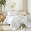 YASMENG Seersucker Duvet Cover 140 x 200 cm White Striped