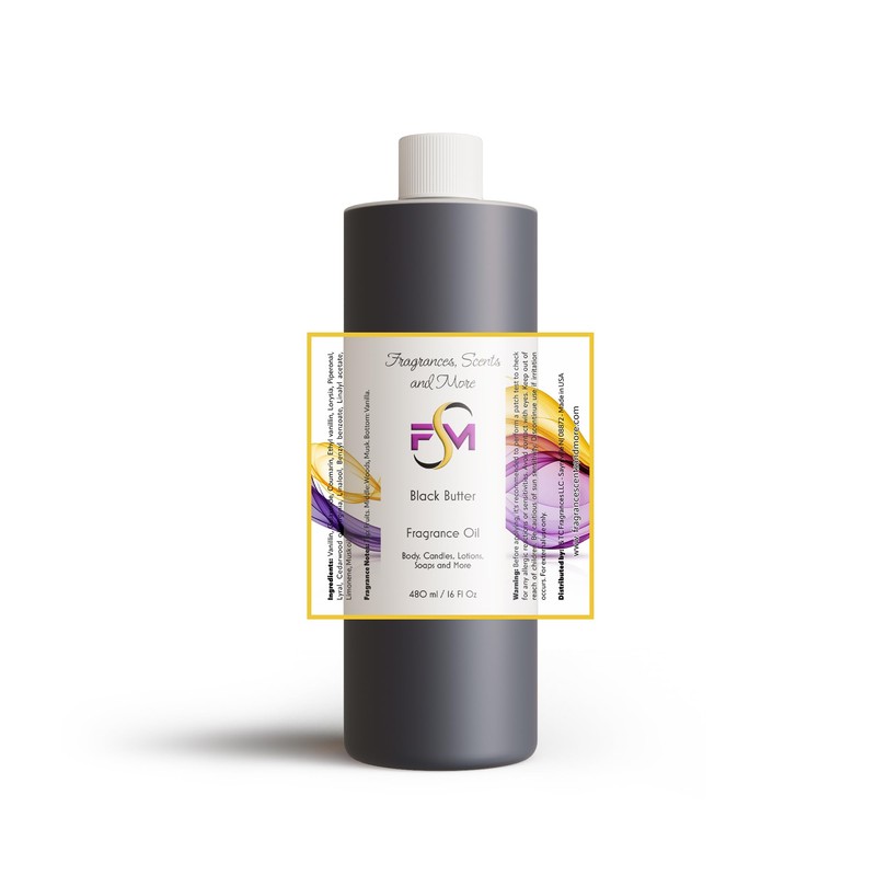 Black Butter Fragrance Oil - 16 Fl Oz Plastic Bottle