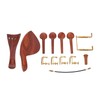 4/4 Wood Violin Parts Tailpiece Chinrest Tuning Pegs Metal Tail