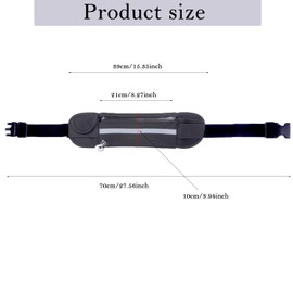 Soft Adjustable Running Belt | Universal Phone Holder | All Waist Sizes Support for Running, Training & Outdoor Activities (Black)