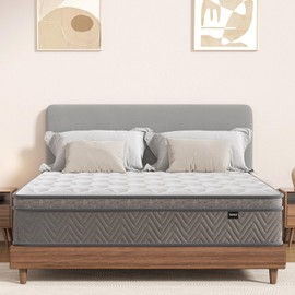Hotkid,Queen Mattress,10 Inch Hybrid Queen Size Mattresses in a Box,Medium Firm Mattress with Comfortable High Density Foam and Individual Pocket Spring for Motion Isolation