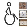 Ciieeo Wheelchair Accessible Sign Acrylic Disabled Symbol for Office Public