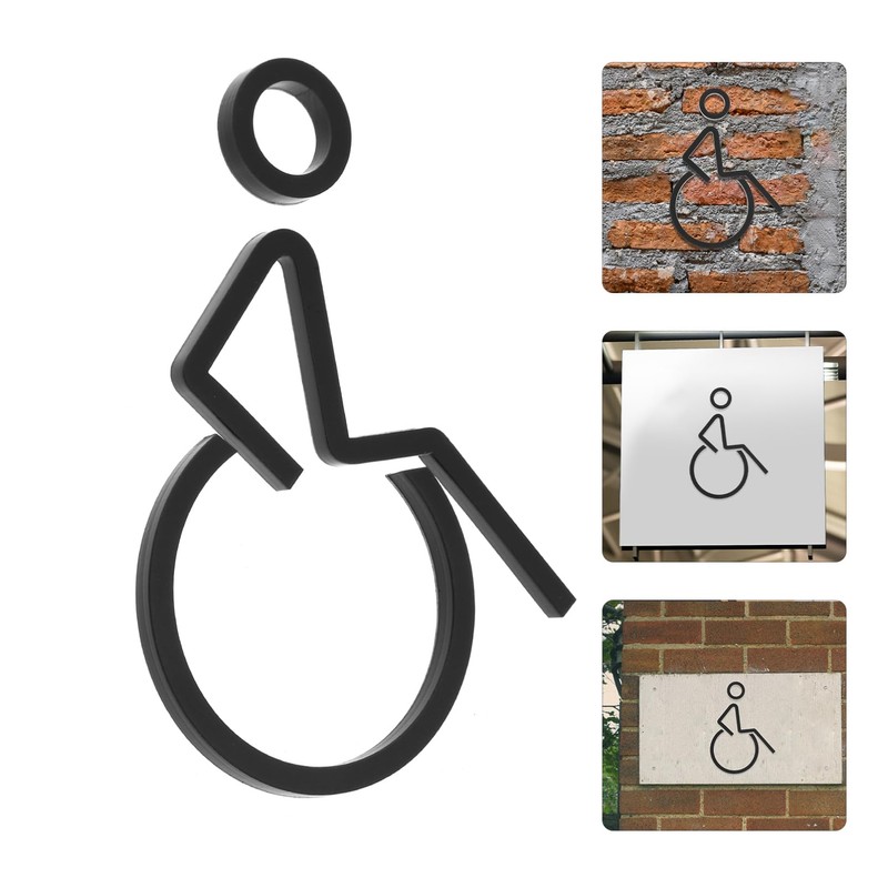 Ciieeo Wheelchair Accessible Sign Acrylic Disabled Symbol for Office Public