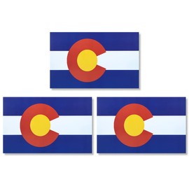 JBCD Colorado Flag Magnet Decal - for Car SUV Truck, 3 Pack, 3x5 Inches