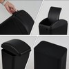 Innouse 16 L/4 Gallon Black Plastic Garbage Bin, Slim Trash