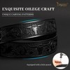 JASGOOD Western Leather Belt Strap for Men Engraved Cowboy Belt