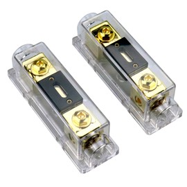 ZOOKOTO 0/2/4 Gauge AWG ANL Fuse Block 200A Inline ANL Fuse Holder with 200 Amp ANL Fuses for Car Audio Amplifier (2 Pack)