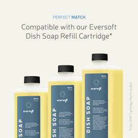 EZbrnd Countertop Liquid Dish Soap Dispenser with Sponge Holder for Kitchen Sink, 2-in-1 Soap Pump Dispenser, Refill Cartridges Sold Separately