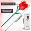 lanliebao Realistic Single Red Rose Building Block Toy - Perfect