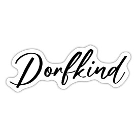 Spreadshirt Dorfkind Gift Idea Funny Sticker 10 x 10 cm Matt White
