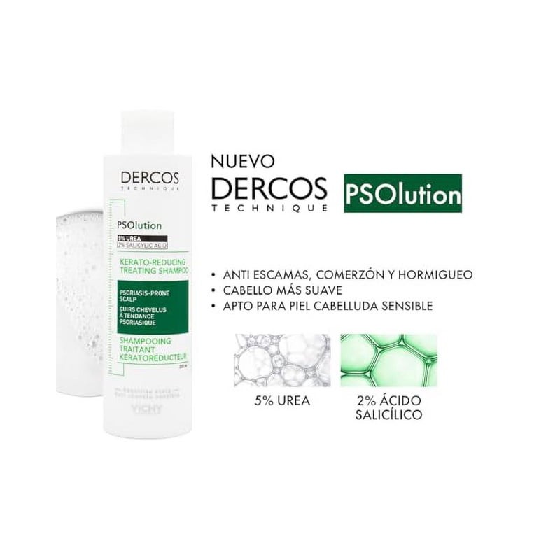 Shampoo Vichy Dercos Psolution Tratamiento Kera Reconstructor para Piel Cabelluda
