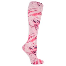 Dr. Scholl's Women's Graduated Compression Brush Print Knee High Socks 1 Pair Pack, Pink, Women's Shoe Size: 4-10