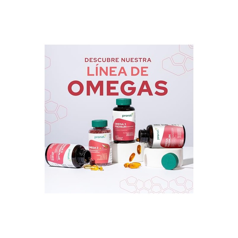 PRONAT | Omega 3 Premium Concentrado, Suplemento Alimenticio, 60 Cápsulas