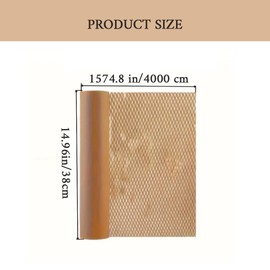 Honeycomb Packing Paper, 15" x 131' Bubble Cushioning Wrap for Moving Shipping Packaging, Recyclable Moving Supplies Bubble Packing Wrap Protective Paper